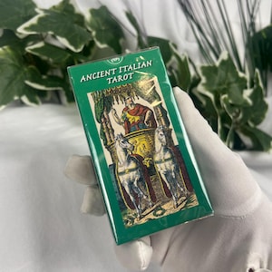 古代イタリアのタロット、ロ・スカラベオ 78枚のカード、完全ライセンス取得済み、オリジナルタロットデッキガイドブック付き、瞑想ギフト