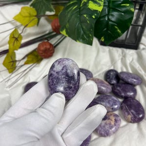 Lepidolite Palm Stone: Natural Crystal for Anxiety Relief