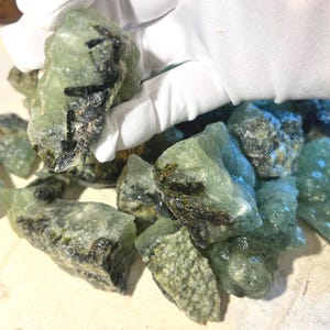 Raw Prehnite Crystal Stone: Anxiety & Stress Relief, Home Decor | chakra and 7 chakra | gifts for | halloween and mom | metaphysical and dad