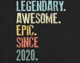 6 Shirt Six Birthday Outfit 6th Bday Gift For Toddlers Boys Girls 6th B Day T Shirt Sixth Birthday TShirt Kids Legendary Awesome Epic 2020