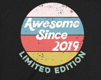 Siebener Geburtstag Shirt 7 Jahre altes Geschenk für Mädchen Bday Geschenk für Jungen personalisiertes Jahr Sieben T Shirt Siebente Geburtstagsparty fantastisch seit 2019