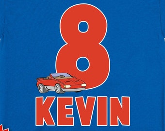 8th Birthday Party Eight Birthday T Shirt 8th Bday Gift Ideas For Boys Race Car Birthday B Day TShirt 8 Years Old Present Eighth Tee - BG697