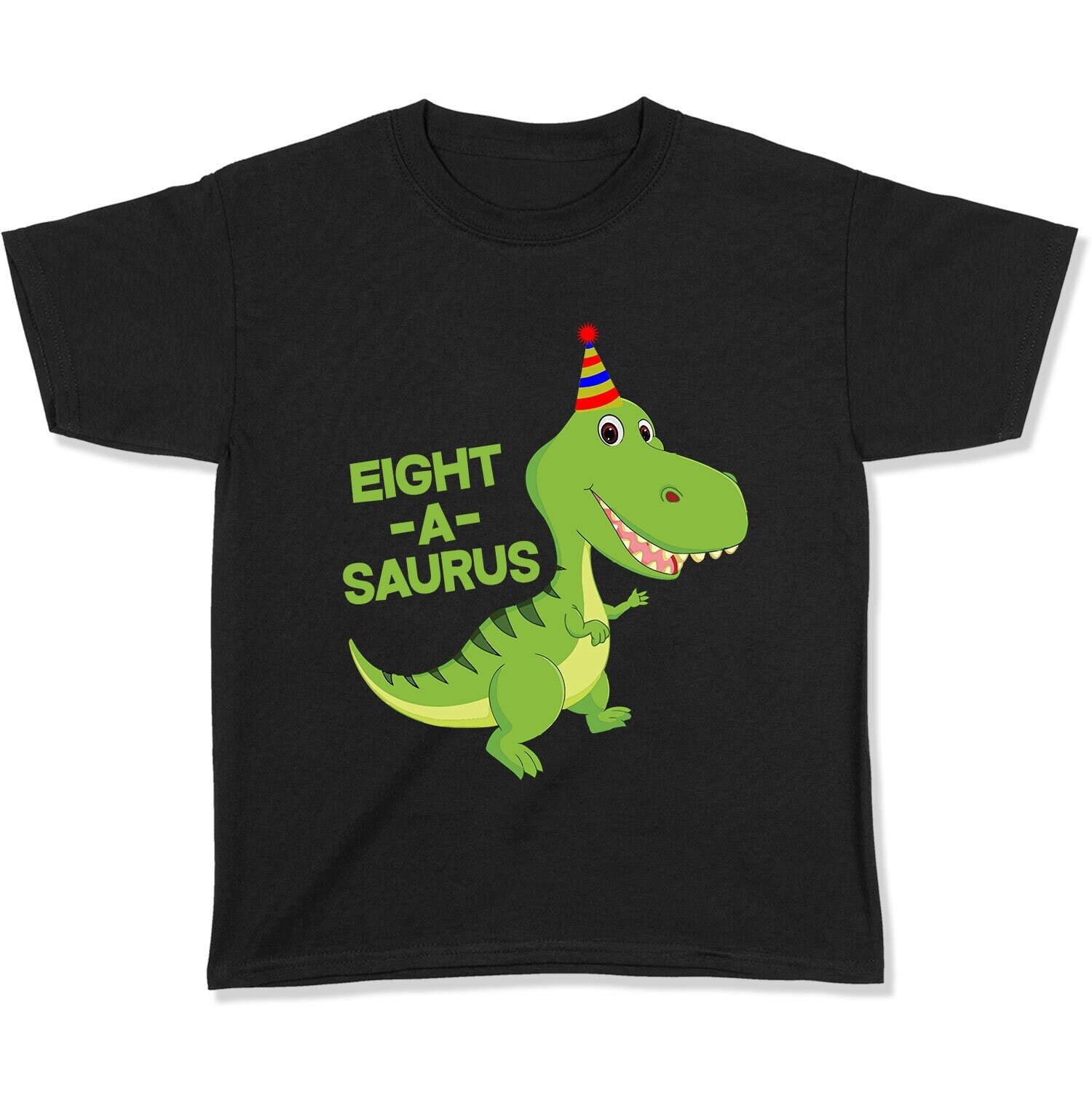 8 Birthday Shirt 8th Bday Gifts For Kids Dinosaur T Shirt Boys Eighth Birthday Party 8 Years Old Custom Age Dino Youth Eight A Saurus -BG665