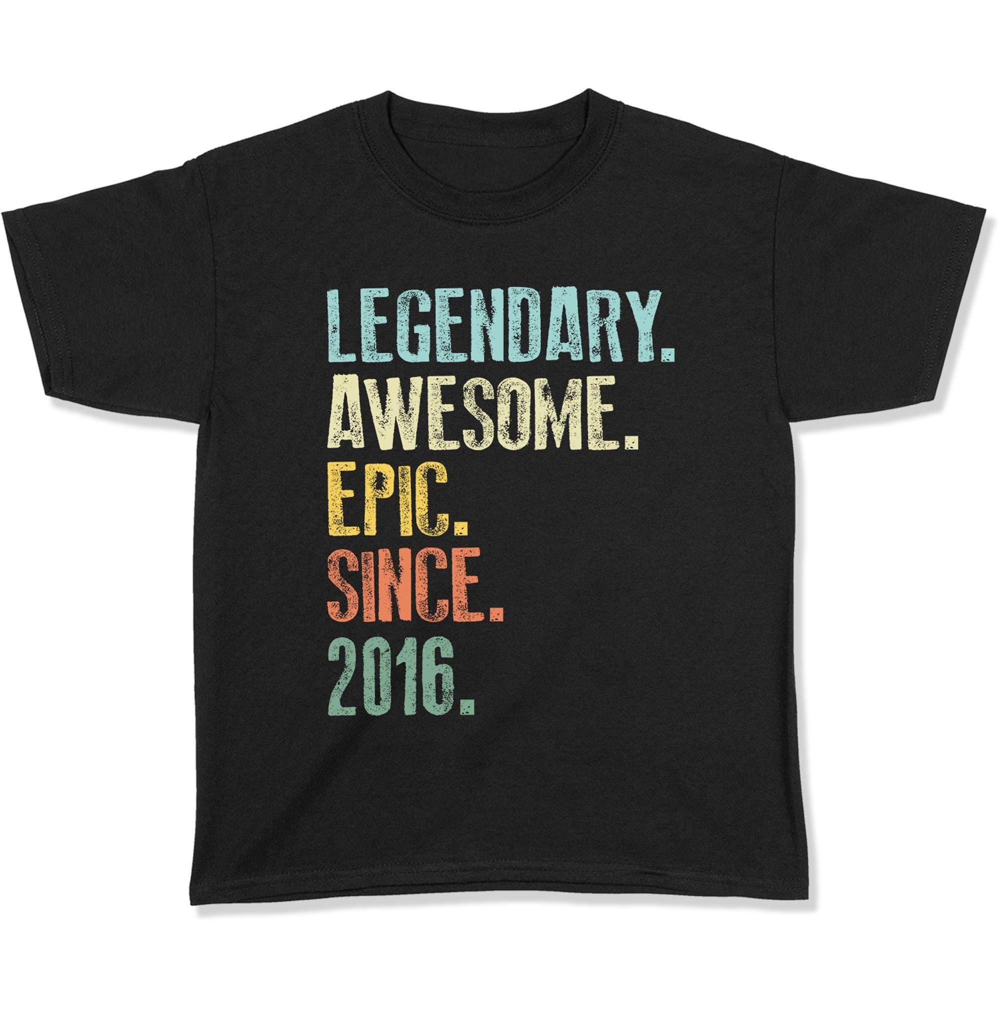 Nine Birthday Gift 9th Birthday Shirt 9 Year Old T Shirt Bday Present For Boys Girls Birthday TShirt Ninth Tee Legendary Awesome Epic 2016