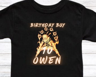 Bijpassende Naruto familie feestvarken shirts | Groep Anime verjaardag shirts | Naruto verjaardagsshirt | Negenstaartvos | Rasengan Naruto