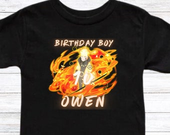 Matching Naruto Family Birthday Boy Shirts | Group Anime Birthday Shirts | Naruto Birthday Shirt | Nine Tailed Fox | Sage Mode