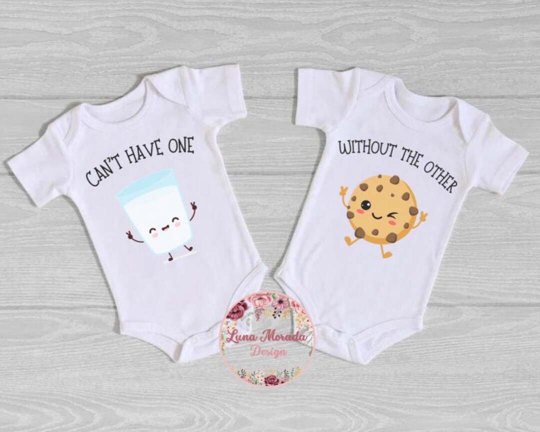 Twin Onesies® Pregnancy Announcement Baby Shower Gift Cute Twin Outfits