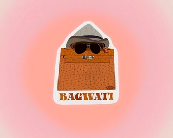 Bhagwati Sticker | Hermes Bag | ZNMD movie | Luxury Bag sticker |  Designer Bag Art | Chic Accessory Sticker | Travel Sticker | Bag Sticker