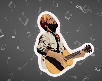 Arijit Singh Sticker or Magnet: Bollywood Music Fan Art