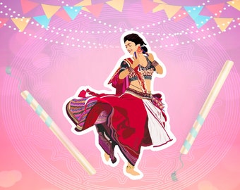 Ramleela Deepika Garba Magnet: Bollywood Dance Sticker