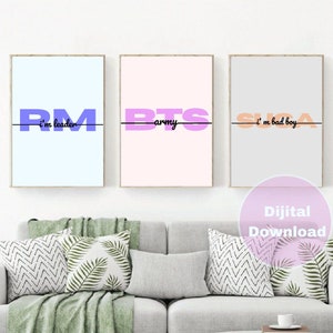 BTS Poster, BTS Wall Art, Bts Print, Bts Wall Poster, Bts Merch, Bts Wall Decor, Bts Art Print, Korean Poster, Bts Album, BTS Set