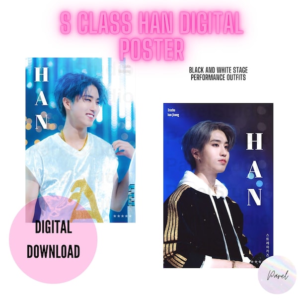 SKZ S-Class Han Poster, Han Jisung Stage Performance Poster,  Digital Downloadable File Wall Art