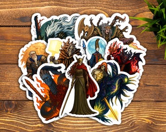 Pegatinas de vinilo con temática de Elden Ring / Malenia, Radagon y la Bestia de Elden, Mogh, Rykard, Maliketh, Godrick, Godfrey, Morgott, Rennala