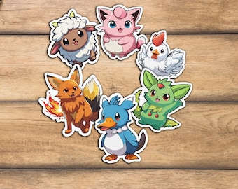 Pegatina de vinilo de Palworld, pegatina bonita, pegatinas de juegos, Lamball, Cattiva, chikipi, lifmunk, Foxparks, Fuack