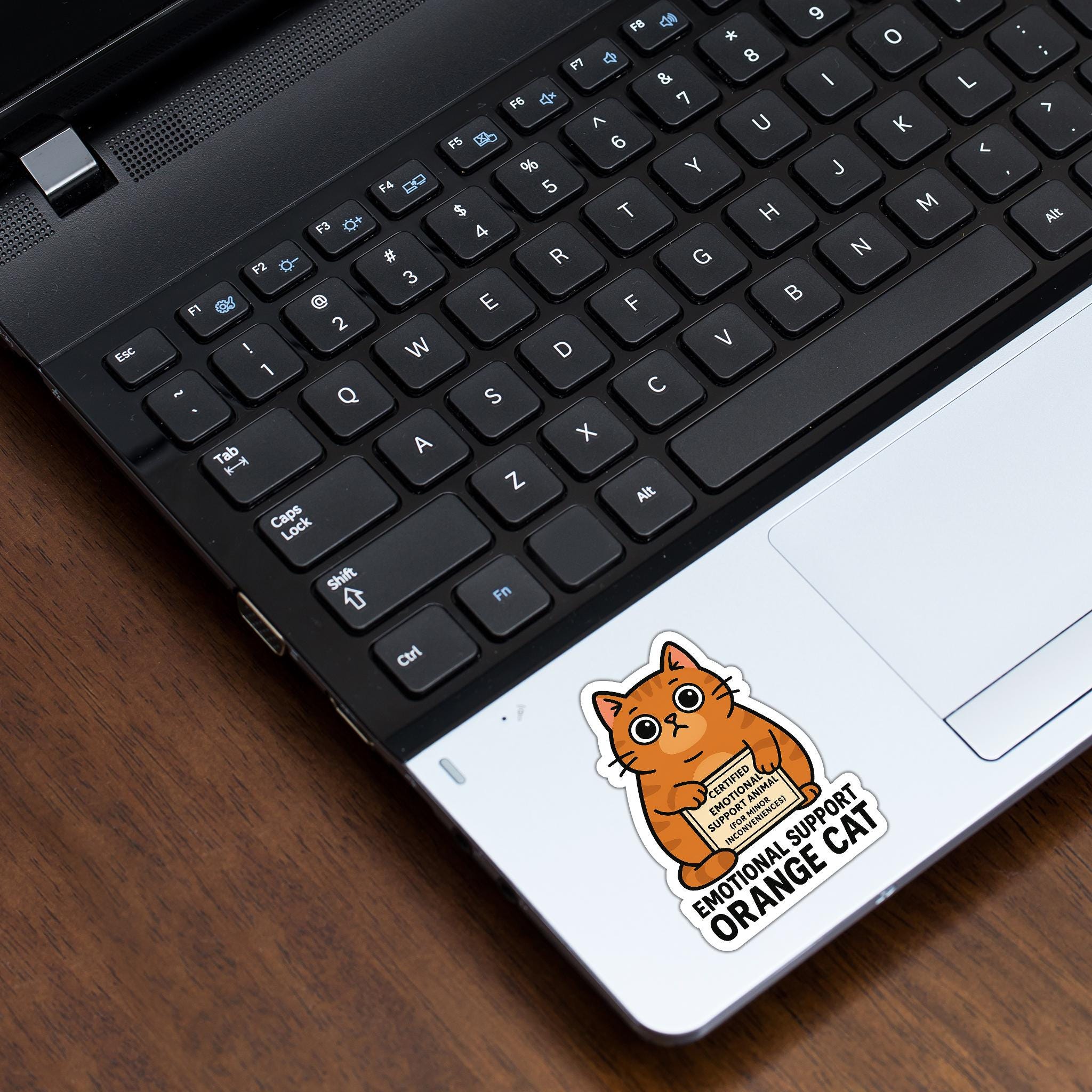 Orange Cat Meme Sticker Set – Funny Vinyl Stickers - Water-resistant ...