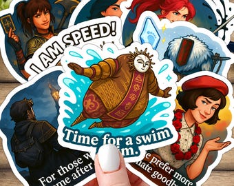 Expedition 33 Meme Vinyl Stickers | Coe33 Sticker and Magnets | Time for swim swim | I AM SPEED | For those who come after | Water Resistant