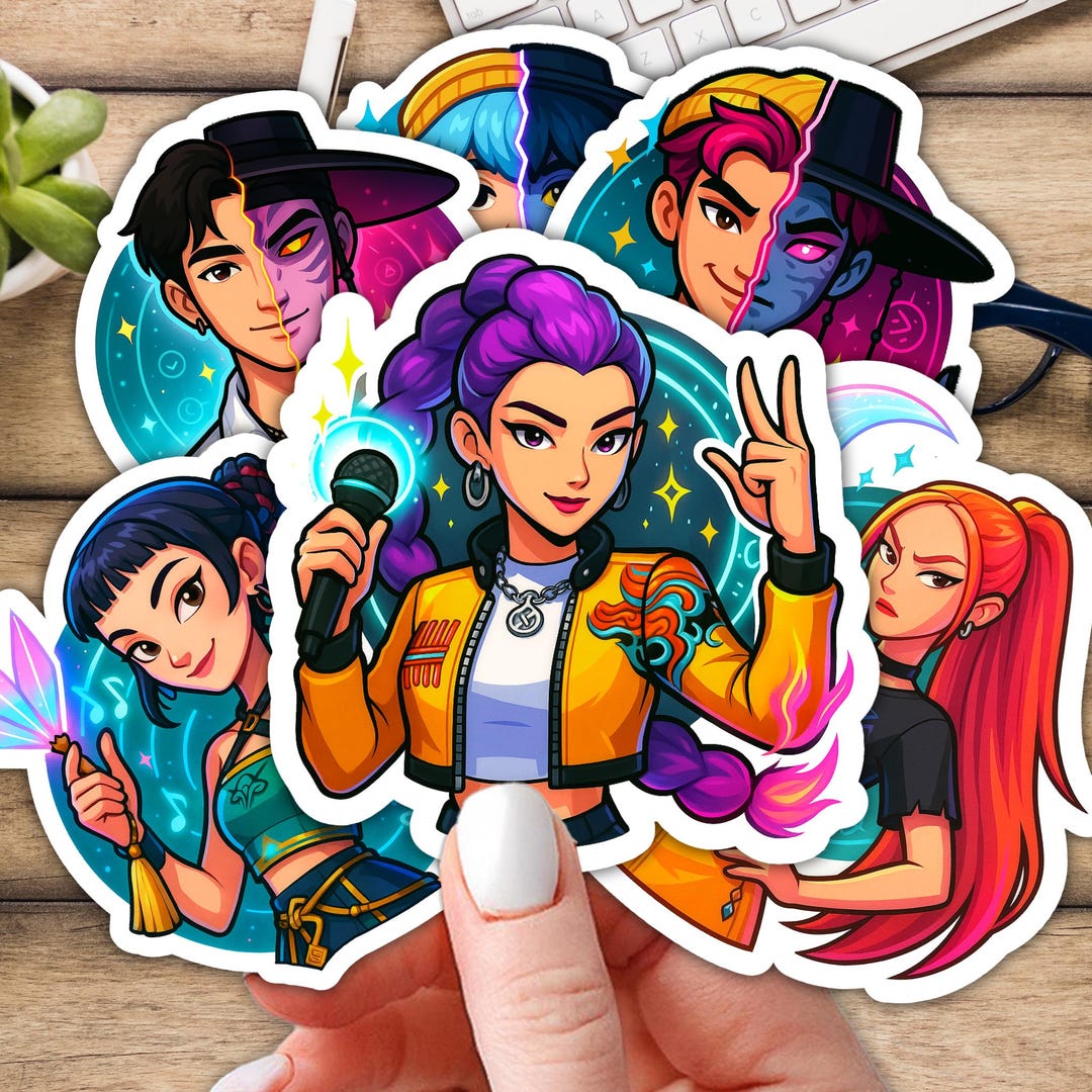 Kpop Hunters Vinyl Sticker Pack – Rumi, Mira, Zoey & Jinu, Romance ...