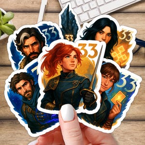 Expedition 33 Vinyl Stickers; Maelle, Gustave, Verso, Lune, Sciel, Esquie, Monoco, Monolith, MORE... Water Resistant, Clair Obscur Character