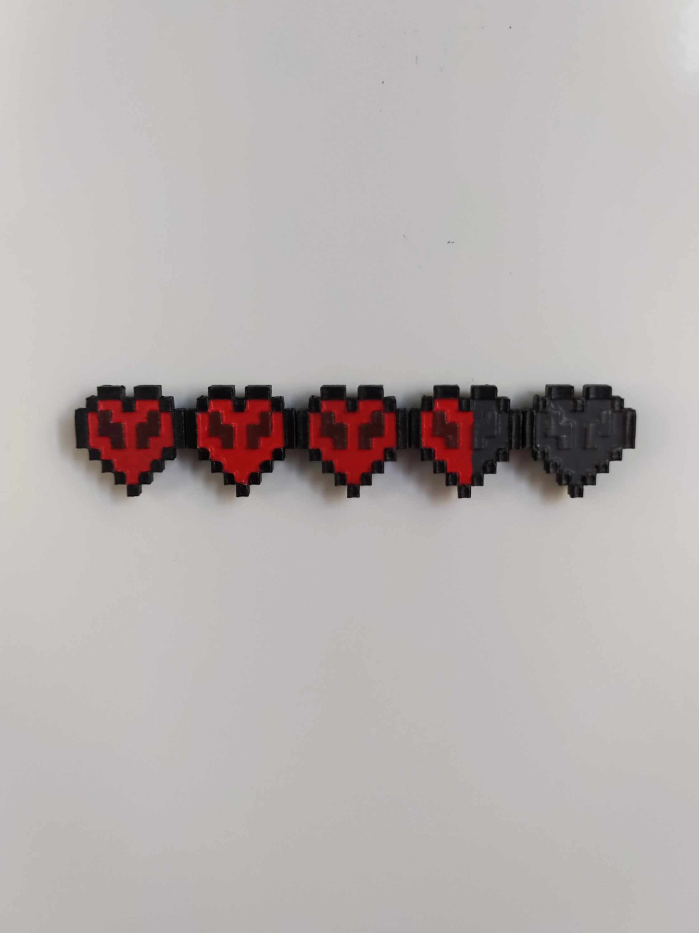 Minecraft ハードコア ハート マグネット | ピクセル ハート | 大きい