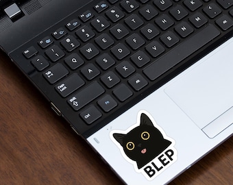 黒猫ミームステッカーセット - ノートパソコン、ウォーターボトル