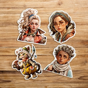Monster Hunter Wilds Inspared Vinyl Stickers | Gemma, Nata, Alma, Palico