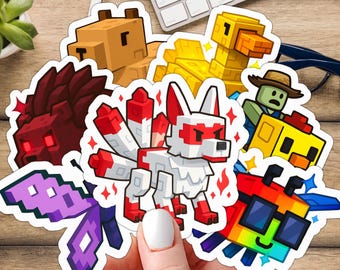 15 Different Pet Magnet & Stickers | Grow A Garden-Themed Vinyl Stickers | Kitsune, Disco Bee, Raccoon, Dragonfly, Golden Goose AND MORE...