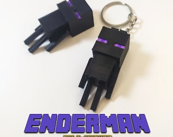 Enderman Keychain and Figurine Minecraft | Pixel Game Figurine | Baby Enderman | Handmade Gift