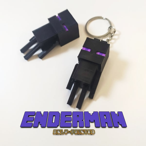 Enderman Keychain and Figurine Minecraft | Pixel Game Figurine | Baby Enderman | Handmade Gift