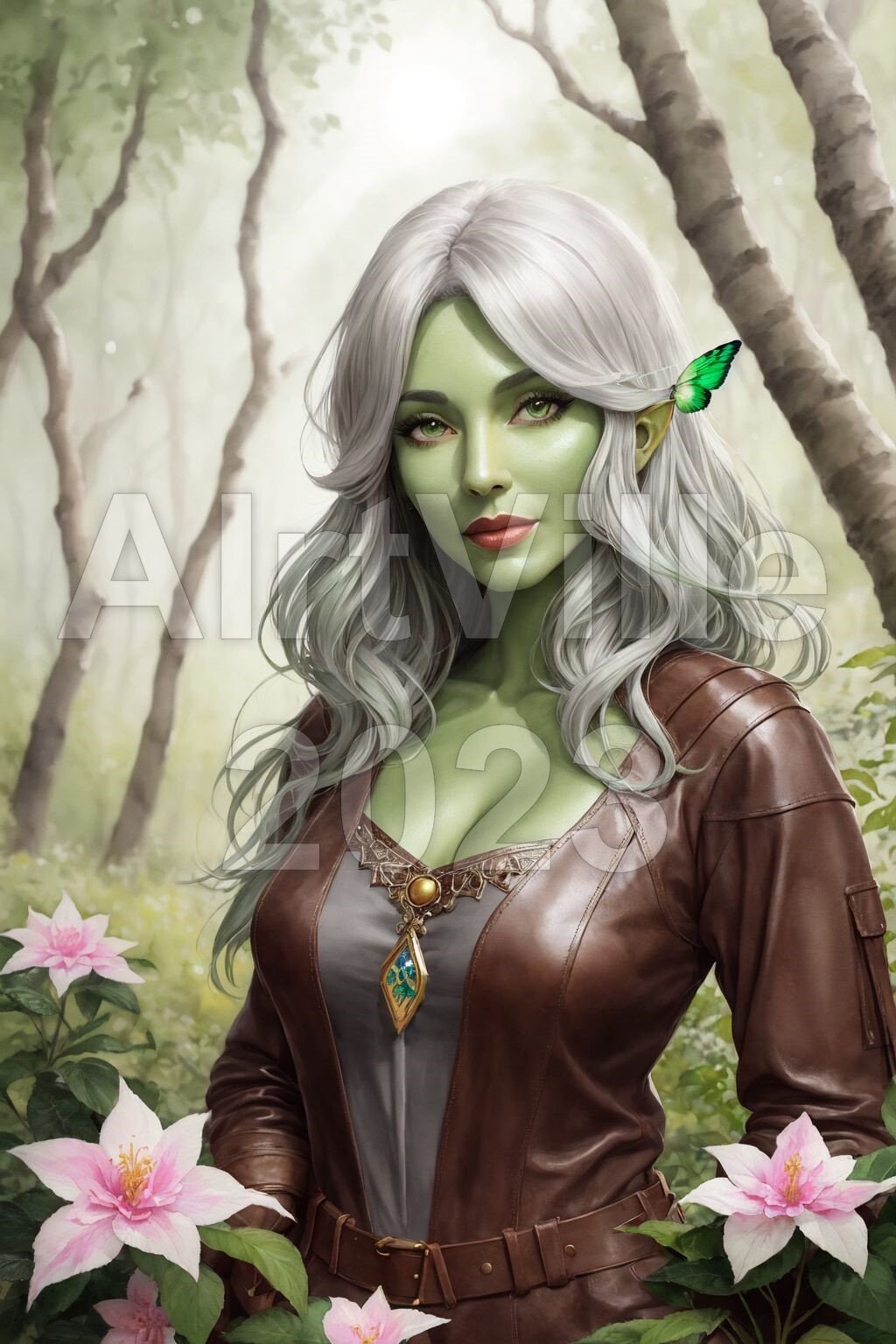 Female Elf Druid Digital Fantasy Art Character Concept Instant Download ...
