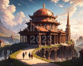 Fantasy Temples | DnD Landscapes | Digital Art Bundle