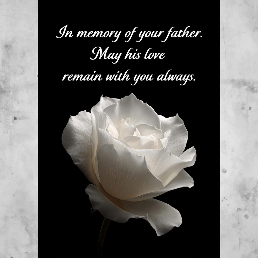 Sympathy Card in Memory of Your Father Printable - Etsy