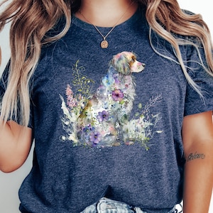 Dog Mom Shirt Floral Dog Shirt Purr Shirt Animal Lover Tee Dog Lovers Shirt Gift for Mom Gift for Dad Dog Mom Floral Dog Tee Dog Lover Shirt