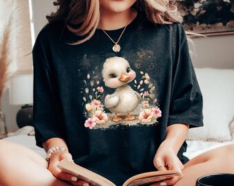 Easter Peep T-Shirt / Duck Duckling Shirt / Duck Tee / Womens Spring Shirt / Spring Easter Holiday / Cottagecore Easter Duck