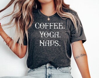 Coffee Motivation Shirt, Loves Coffee, Womens Shirt, But First Coffee, Coffee Lover, Coffee Drinker Tee, Coffee Mom, Coffee Friend,Cafe Gift
