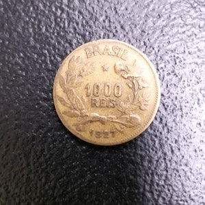 1927 Brasil 1000 Reis Coin