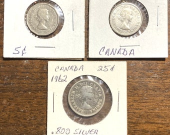 カナダ硬貨 カナダ 5セント | エリザベス2世 | ウサギ | 1967年 - Etsy