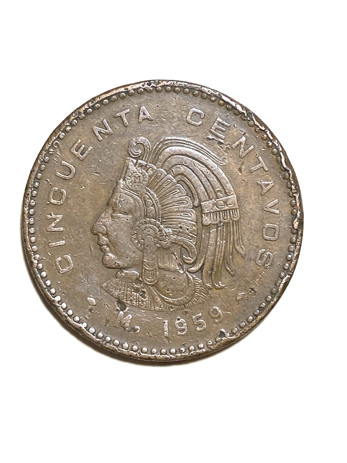 1959 Mexico Cincuenta Centavos (50 Cents) Coin - Etsy
