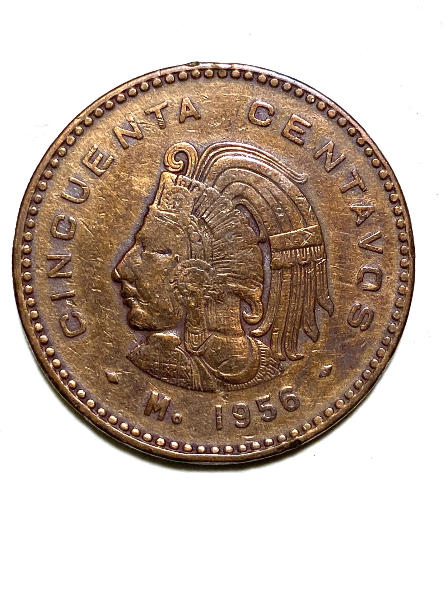 1956 メキシコ シンクエンタ センタボス (50 セント) コイン - Etsy 日本