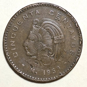 Mexico Cincuenta Centavos (50 cent) munt uit 1959