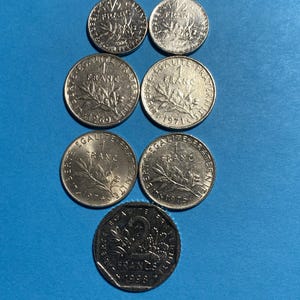 French Coins - Francs (lot of 7)
