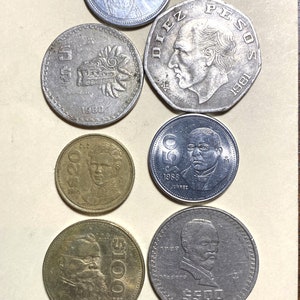 Mexican Pesos from the 1980&#39;s (lot of 7 coins)