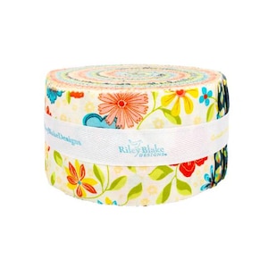 Here Comes the Sun by Sandy Gervais for Riley Blake Designs, Summer 2.5&quot; Precut Quilting Fabric Strips
