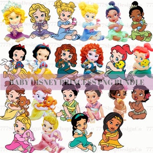 Baby Princess png, Princess png Cricut files, Baby Princess Clipart, Baby cinderella png, baby belle png, baby rapunzel png