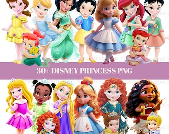 Baby Princess png, Princess png Cricut files, Baby Princess Frozen Elsa Clipart, Baby cinderella png, baby belle png, baby rapunzel png