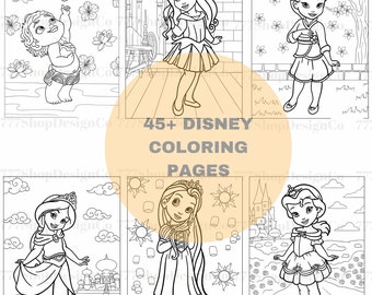 Princess Coloring Sheets PDF, 45+ Coloring Pages, Kids Creative Activity Book, For Kids Toddlers Pdf