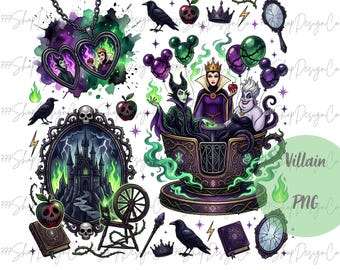 Villain PNG Maleficent, Maleficent Retro Design Digital Download, Sleeping Beauty png, Evil Maleficent png