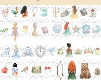 Princess Castle png, Mouse Head png,Princesses Watercolor Castle png ,Family Trip Png Watercolor Princess Png, Cinderella, ariel, aurora png