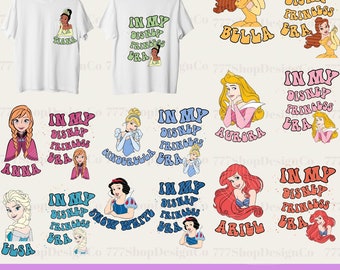 All Princess PNG, Princesses Png, In My Princess Era Png , Princess png clipart design, Cinderella png, ariel png, aurora png