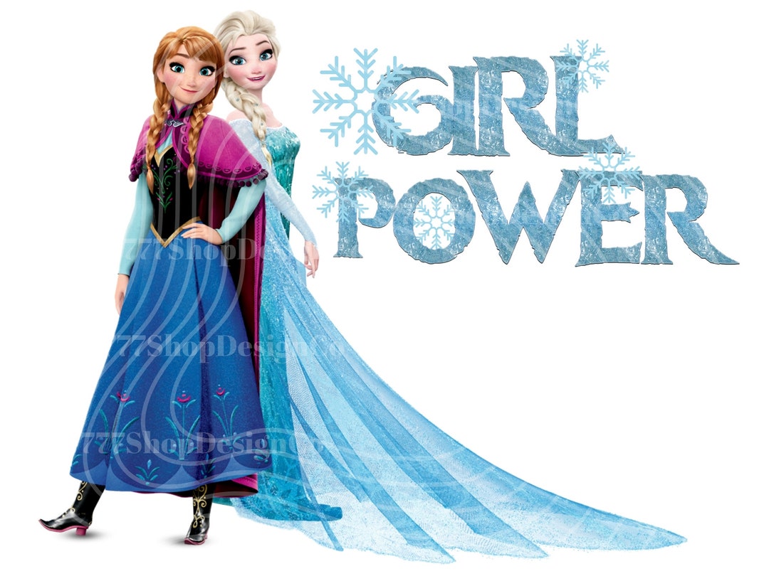 Elsa &amp; Anna PNG Bundle, Elsa PNG, Anna Png, Frozen Png, Girl Power ...