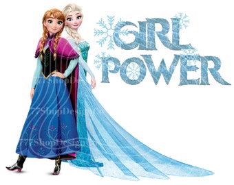 Elsa & Anna PNG Bundle, Elsa PNG, Anna Png, Frozen Png, Girl Power Quotes, Printable Princesses